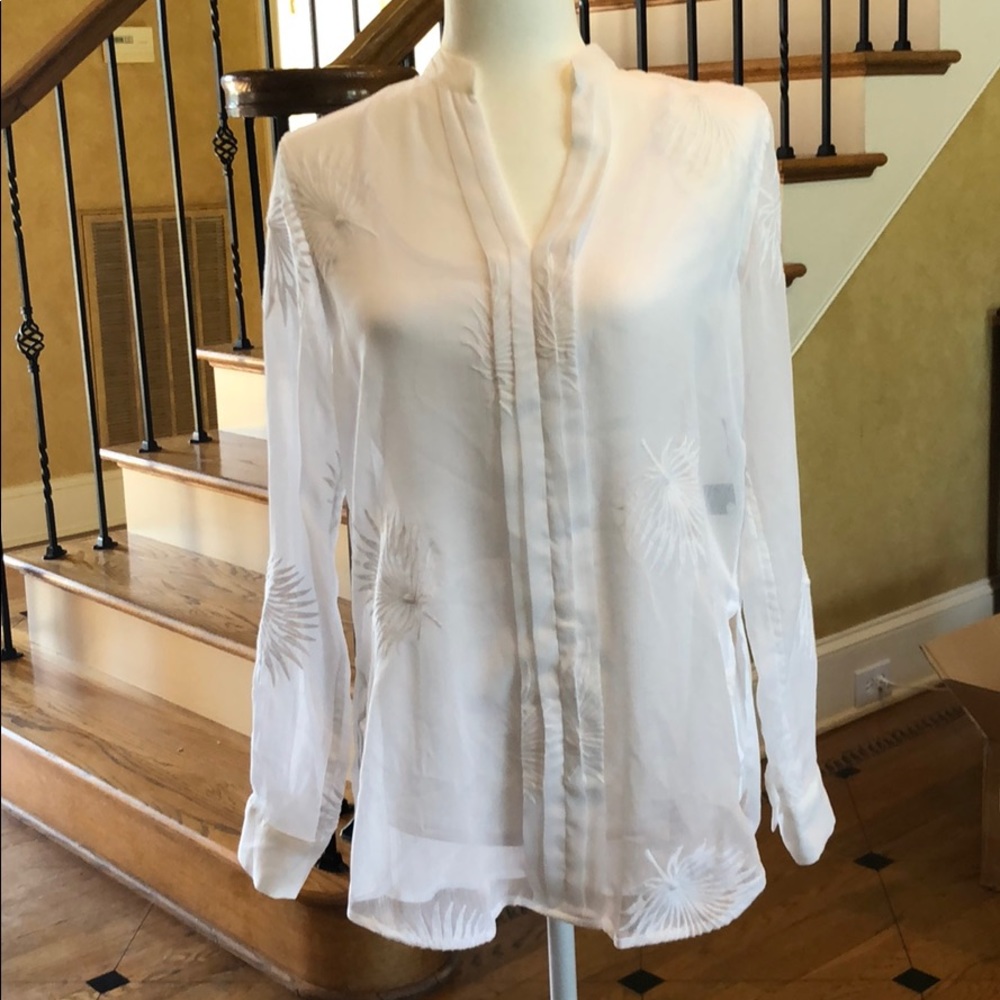 Simply Vera Sheer White Blouse